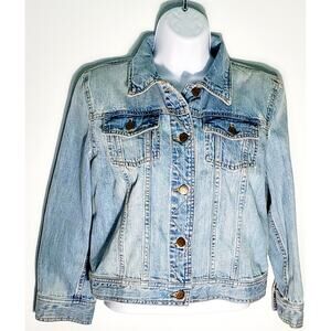 Lauren Ralph Lauren Womens Denim Jacket Size Medium Preppy Westrrn Cowgirl Boho